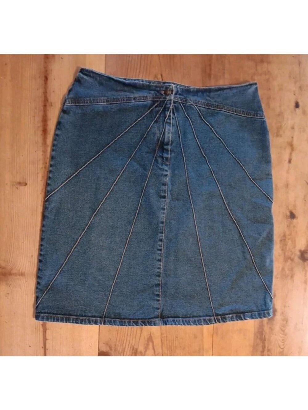 Vtg Y2K Faded Glory Denim Jean Skirt Women 14 A-line Pencil 1972 Special Edition